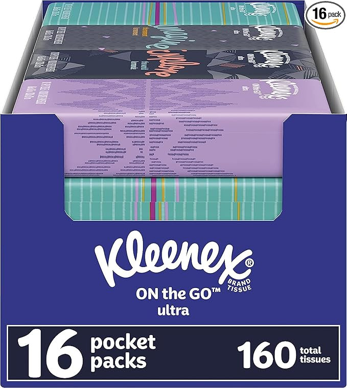 Kleenex 16 Pocket Packs (10 per pack), White, Box | Amazon (US)