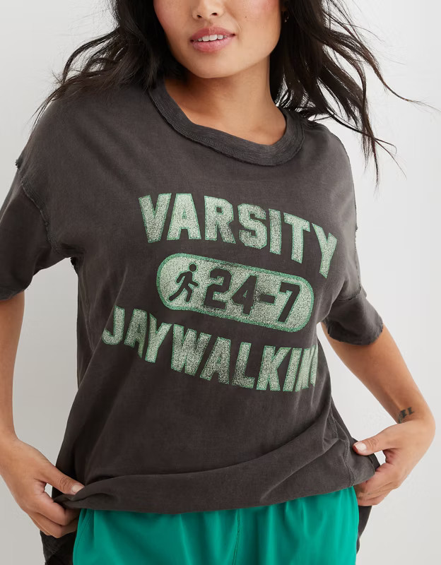 Aerie Oversized Graphic Boyfriend T-Shirt | Aerie