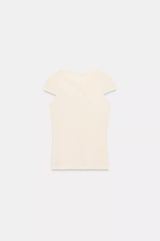 MINIMALIST SHORT SLEEVE T-SHIRT | Zara UK
