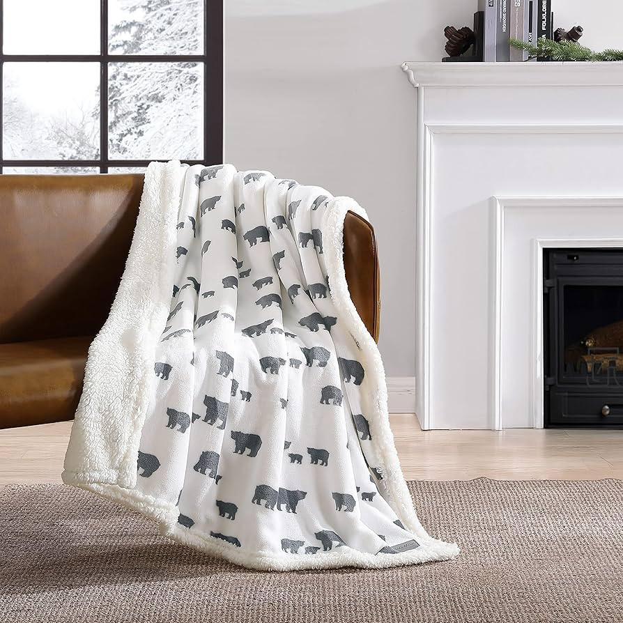 Eddie Bauer Ultra-Plush Collection Throw Blanket-Reversible Sherpa Fleece Cover, Soft & Cozy, Per... | Amazon (US)