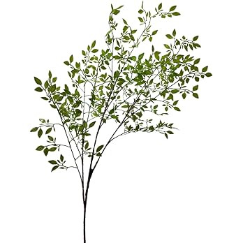 ACJRYO 3pcs Artificial Plant Leaves Bunches 43.3 Nandina Domestica Faux Greenery Stems Spray Silk... | Amazon (US)
