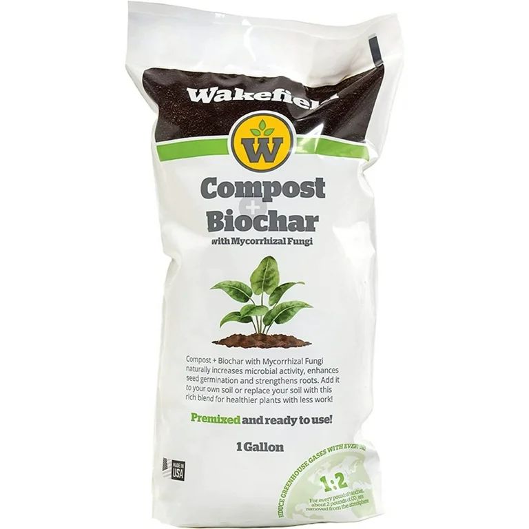 Wakefield Compost + Biochar with Mycorrhizal Fungi Organic Soil Conditioner Blend - 1 Gallon Bag ... | Walmart (US)