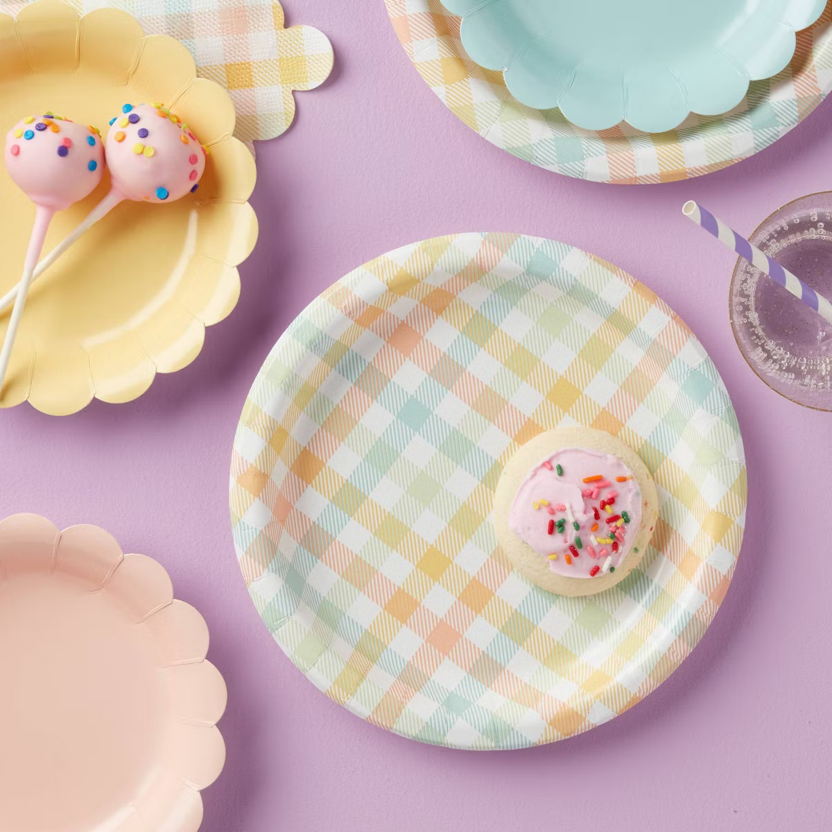 10ct Easter Plaid Dinner Plates - Spritz™ | Target