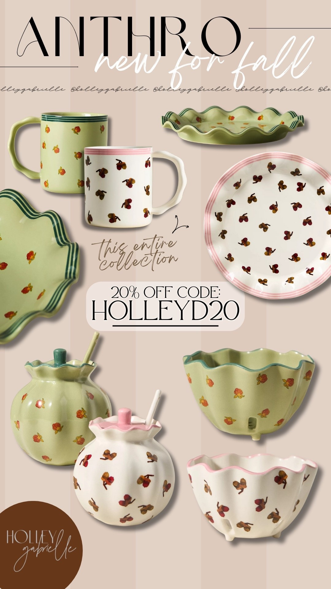Absolutely obsessed w/ this DARLING new collection for fall! It’s so good! The green is calling my name 🍁☕️ 

You can use code HOLLEYD20 for 20% Off $100+ Reg Price Apparel, Accessories, Shoes, Beauty & Home Purchases! 🙌🏼🌼 this weekend only! 

Fall Anthropologie / kitchen / home decor / coffee mug / seasonal / Holley Gabrielle 

#LTKSaleAlert #LTKHome #LTKFindsUnder100