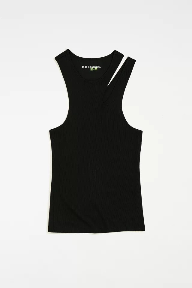 Cutout Ribbed Tank Top | Urban Outfitters (US and RoW)