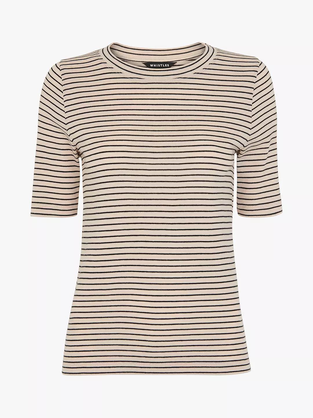 Whistles Slim Stripe T-Shirt, Navy/Multi | John Lewis (UK)