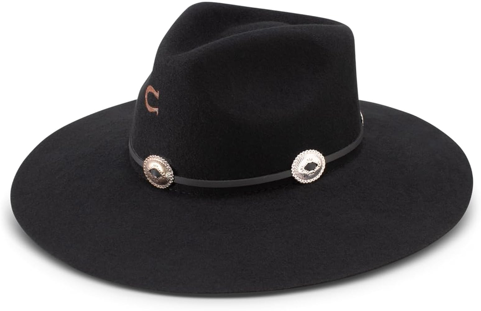Traveler Black 3 3/4in Brim Concho Band Fashion Hat Black L | Amazon (US)