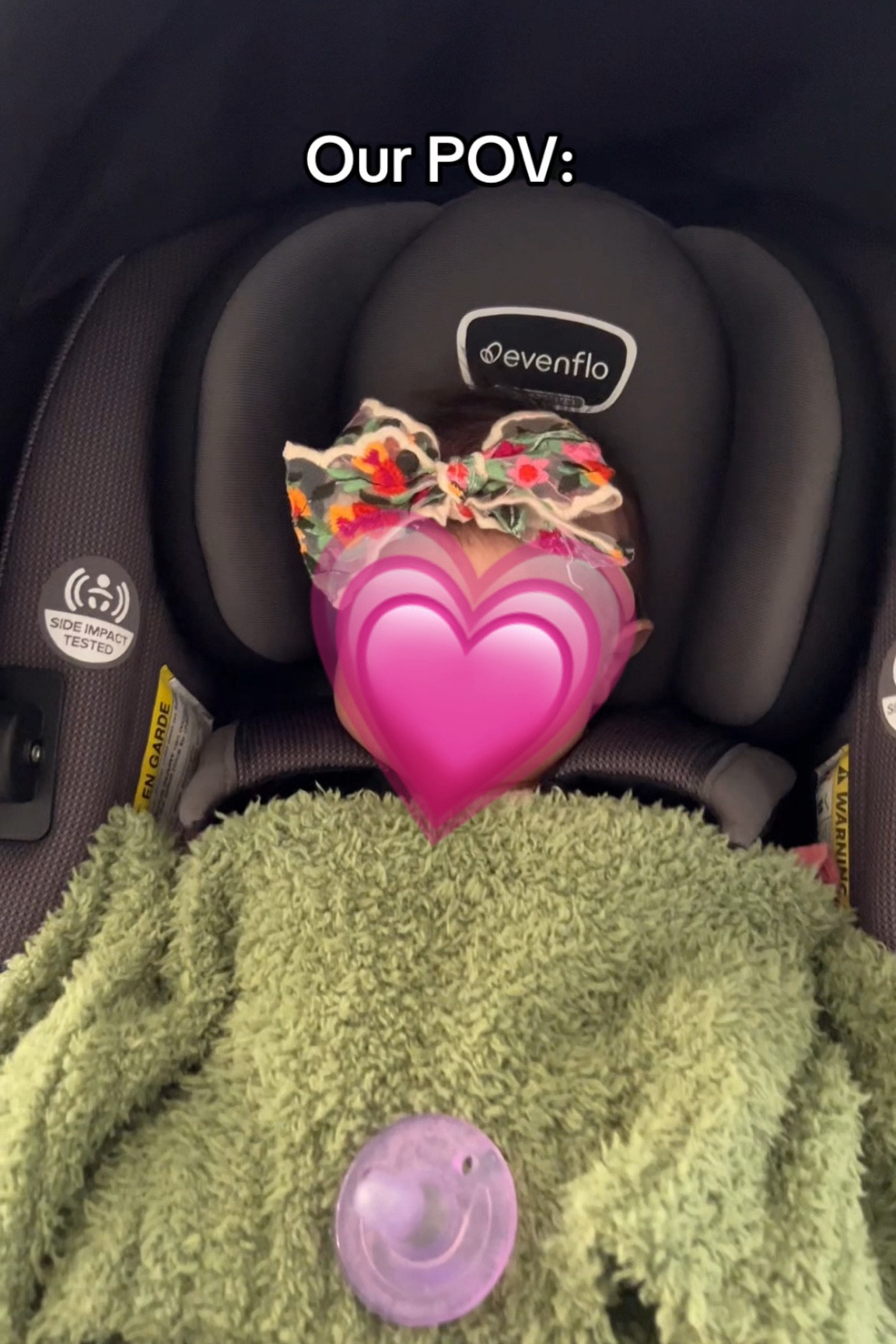 Our fav blankie for the carseat 
