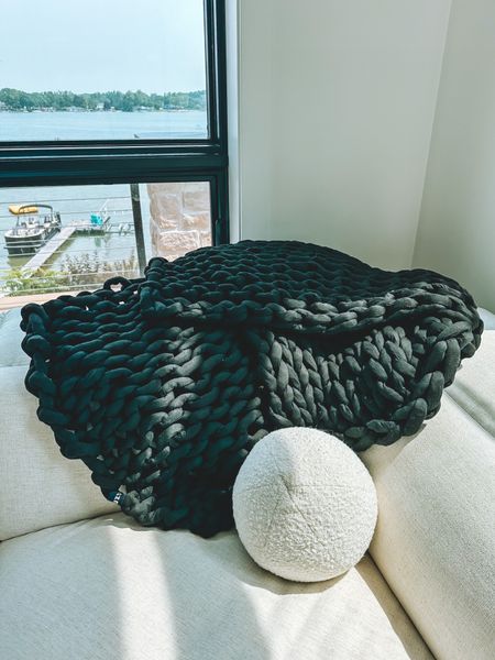 Weighted knit throw blanket … comes in different sizes and color options! #amazonhome #amazon 