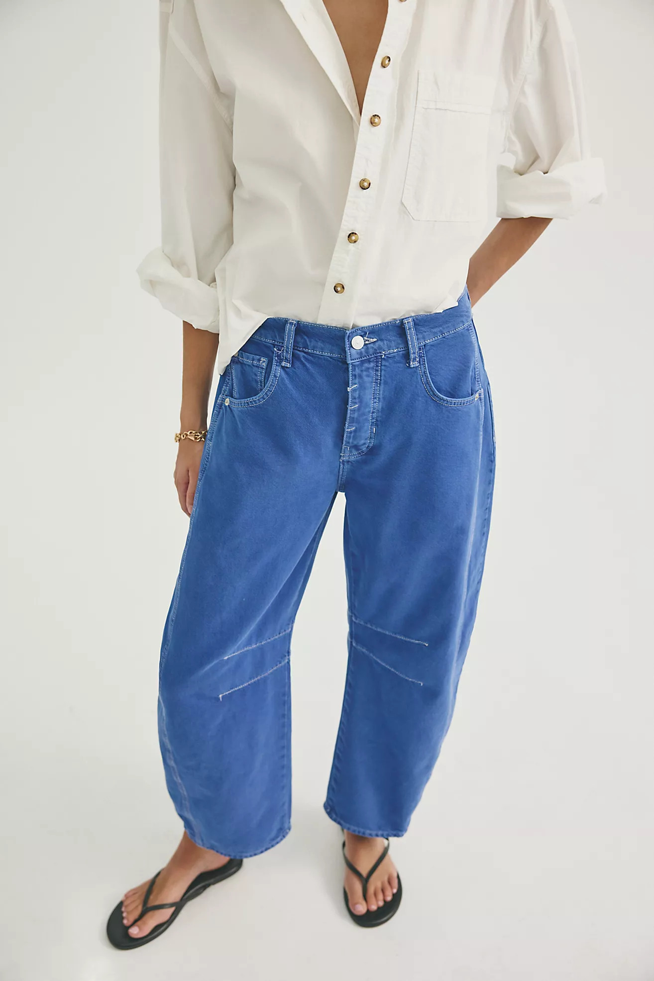 We The Free Good Luck Mid-Rise Barrel Jeans | Free People (Global - UK&FR Excluded)