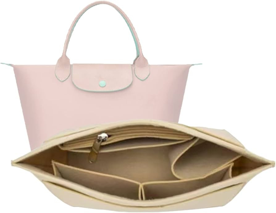 Purse Organizer, Multi-Pocket Felt Handbag Organizer, Folding Tote Bag organizer insert for Inser... | Amazon (US)