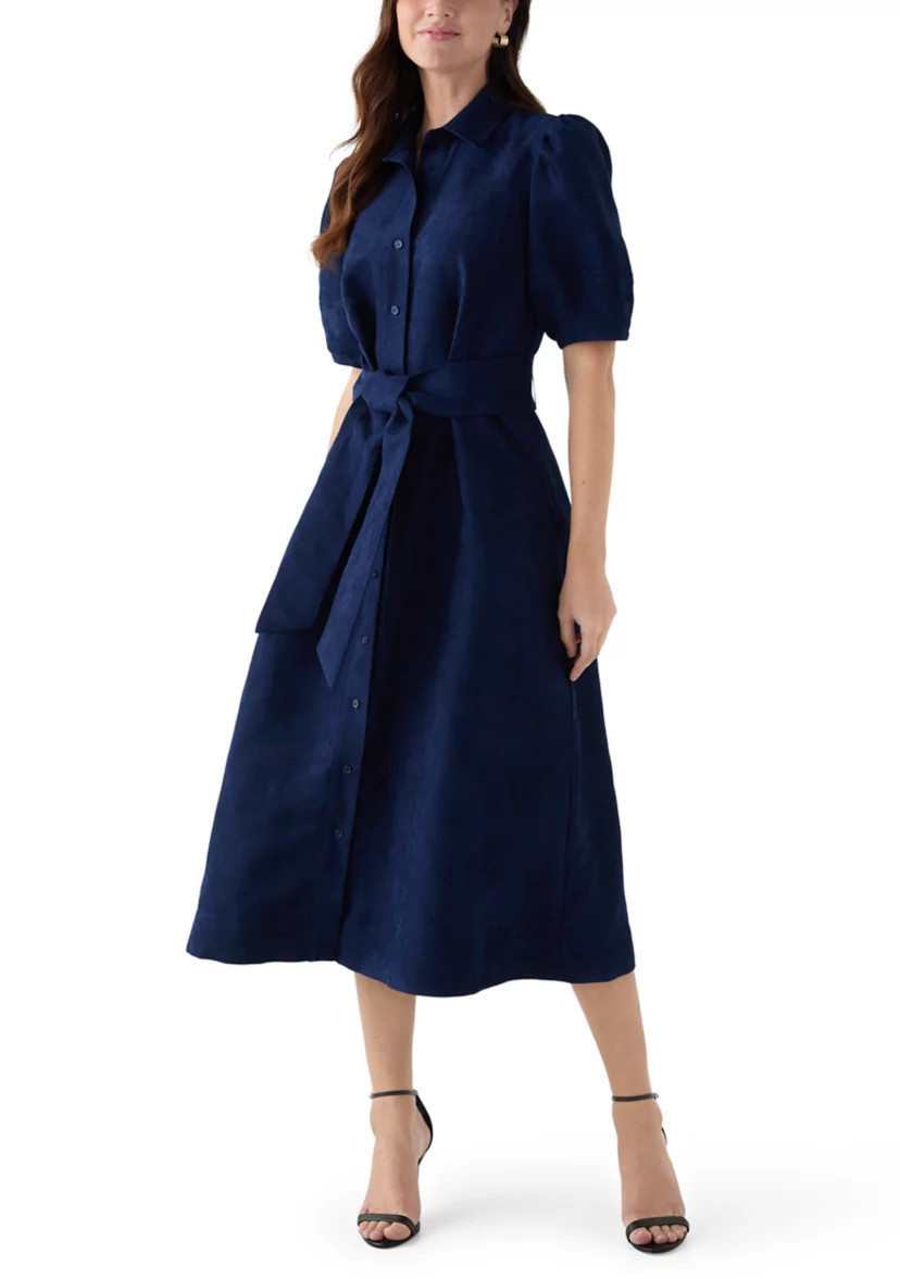 Women's Suede Midi Shirt Dress | Belk