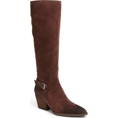 Sam Edelman Wren Buckle Knee High Boot in Black at Nordstrom, Size 11 Wide Calf | Nordstrom