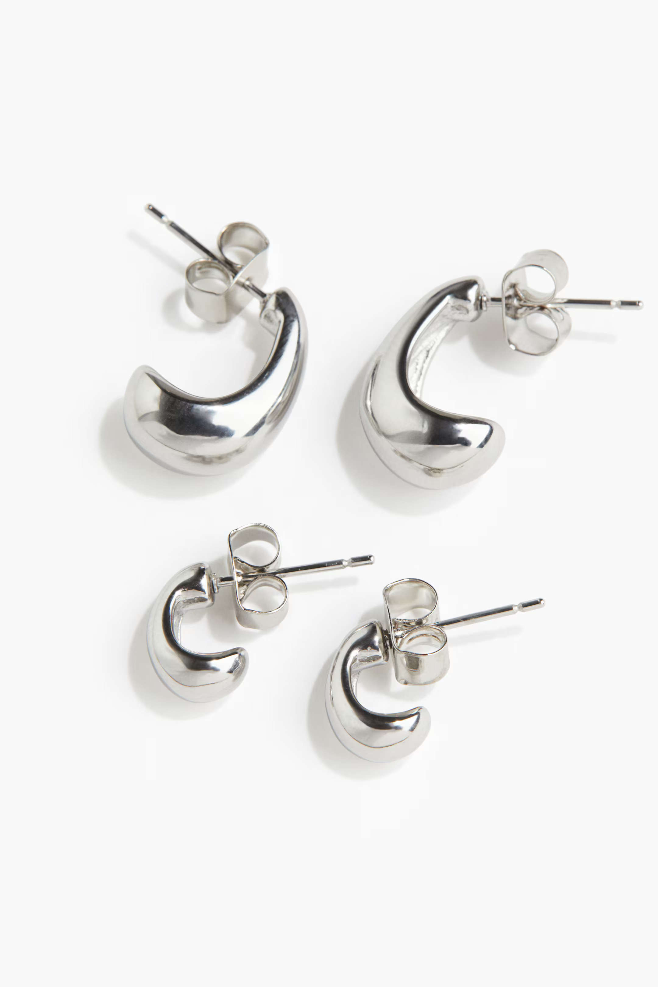 2 pairs Stainless Steel Earrings | H&M (US + CA)