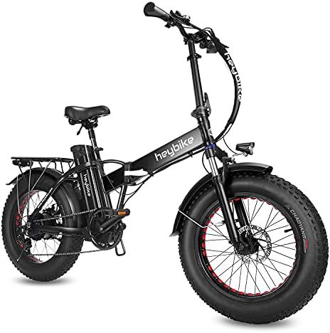 Heybike Mars Electric Bike Foldable 20" x 4.0 Fat Tire Electric Bicycle with 500W Motor, 48V 12.5... | Amazon (US)