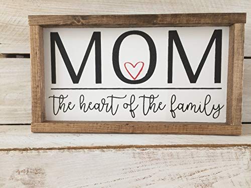MOM THE HEART OF THE FAMILY - HEART OF THE HOME, MOTHER'S DAY SIGN, MOTHER'S DAY GIFT, GIFT FOR M... | Amazon (US)