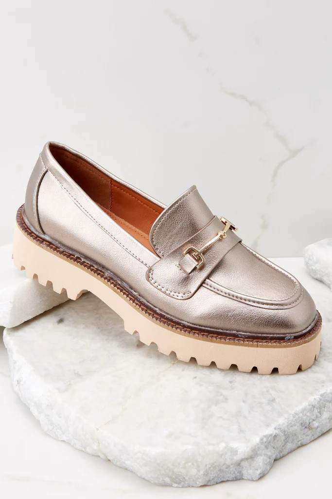 Slip Into Style Pewter Grey Mules | Red Dress 