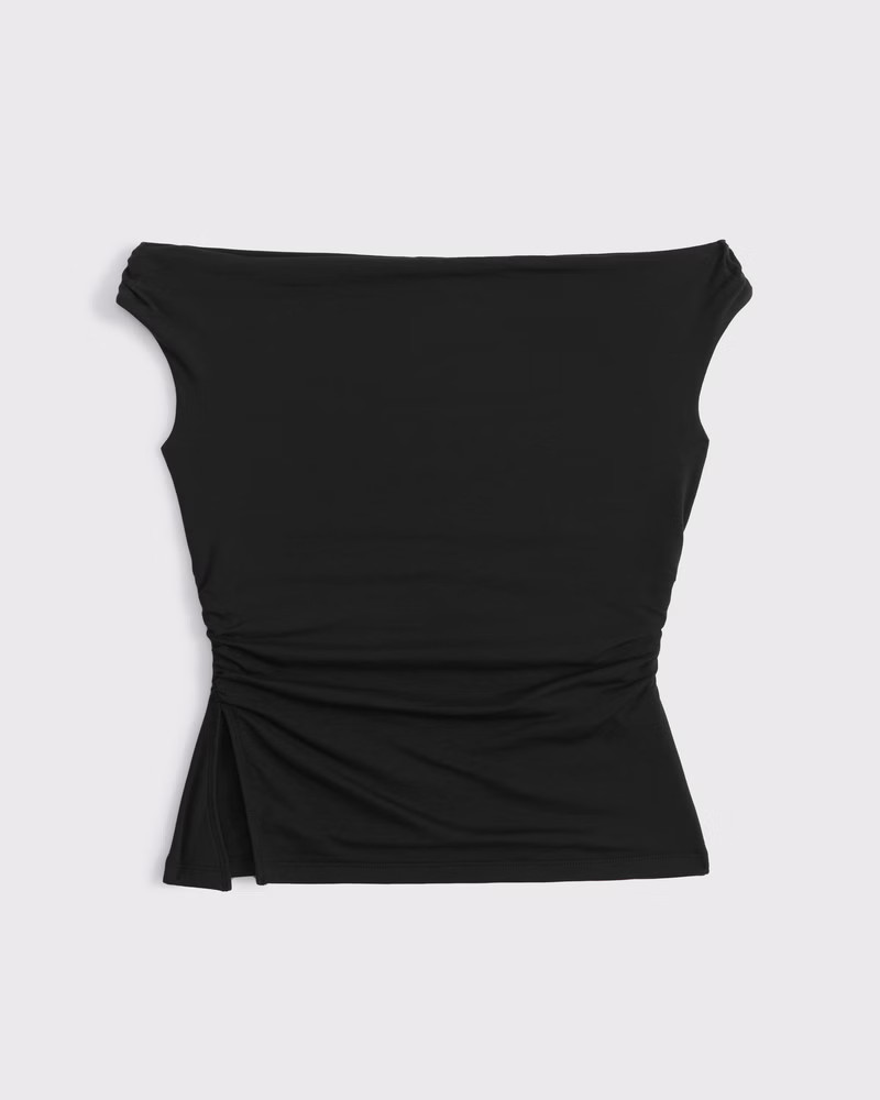 Women's Draped Off-The-Shoulder Top | Women's Tops | Abercrombie.com | Abercrombie & Fitch (US)