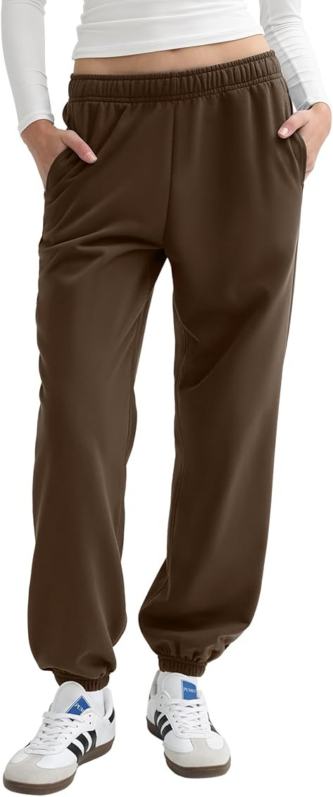 PUMIEY Women's Sweatpants High Waisted Baggy Sweat Pants Workout Casual Joggers Pants Airy Collec... | Amazon (US)