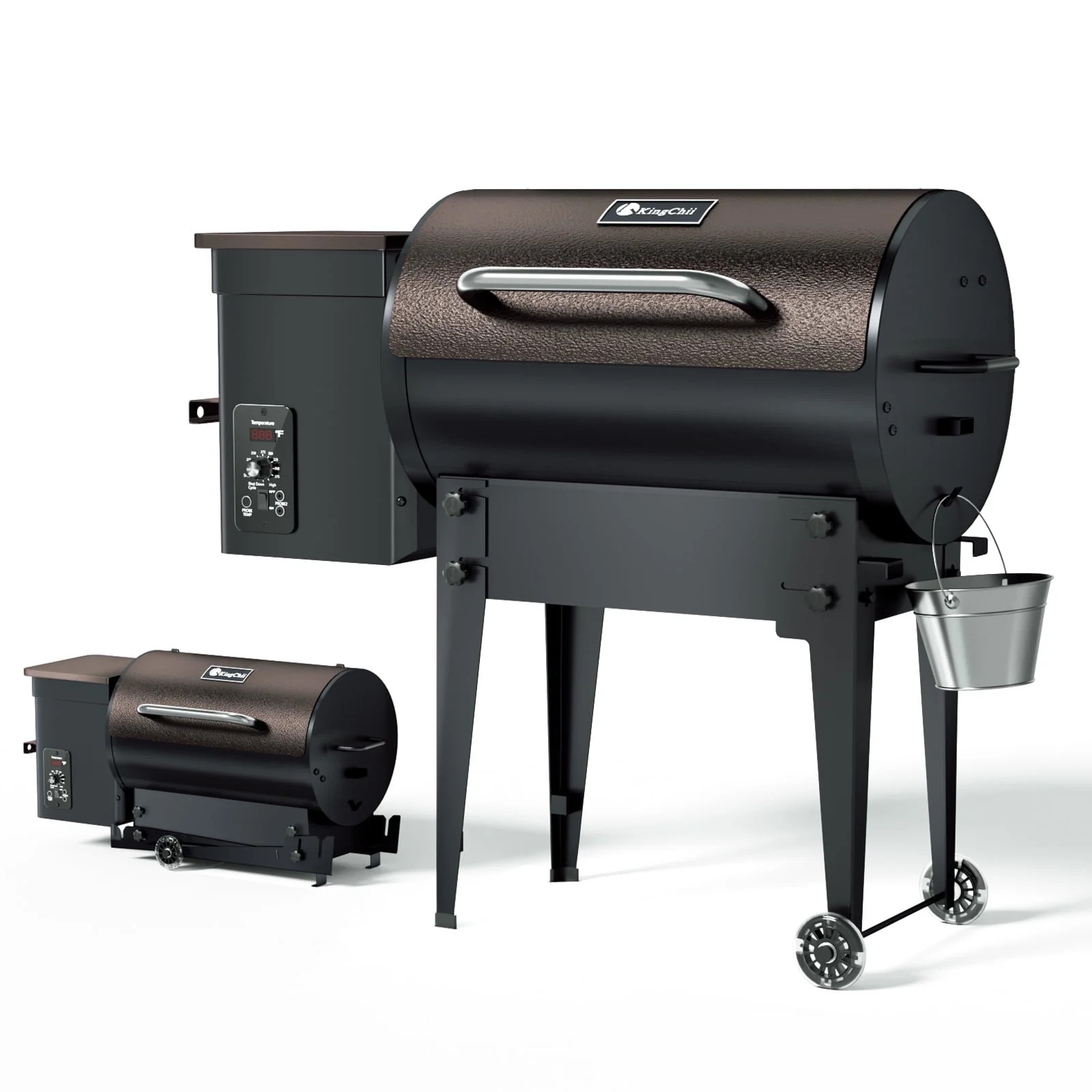 KingChii 456 sq. in Wood Pellet Smoker & Grill BBQ with Auto Temperature Control, Folding Legs fo... | Walmart (US)