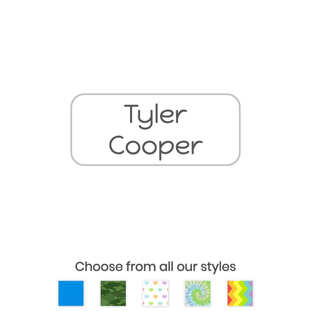 Custom Extra Small Clothing Labels | Name Bubbles