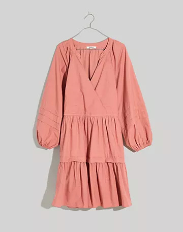 Plus Crinkle Poplin Wrap Mini Dress | Madewell