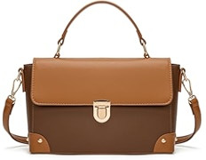 Milan Chiva Small Crossbody Purse for Women Elegant Top Handle Designer Square Bags | Amazon (US)