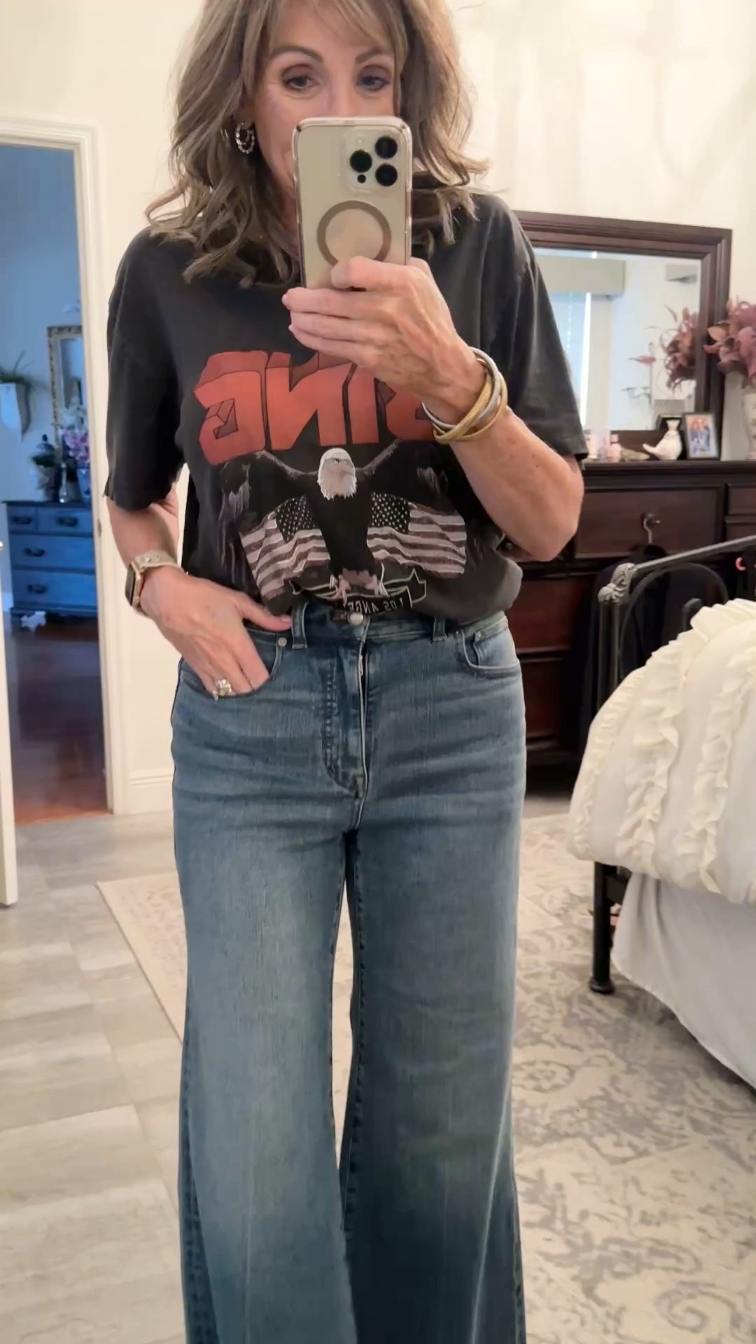 Could these be the perfect jeans? I think so. They work with every shoe, dress up, dress down.
Wearing my true size. 

#LTKootd #LTKOver40 #LTKSaleAlert