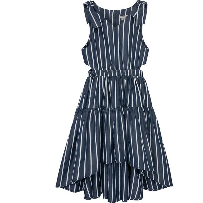 High-Low Dress with Cutouts, Blue - Habitual Dresses | Maisonette | Maisonette