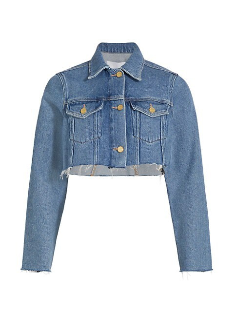 Cropped Denim Trucker Jacket | Saks Fifth Avenue
