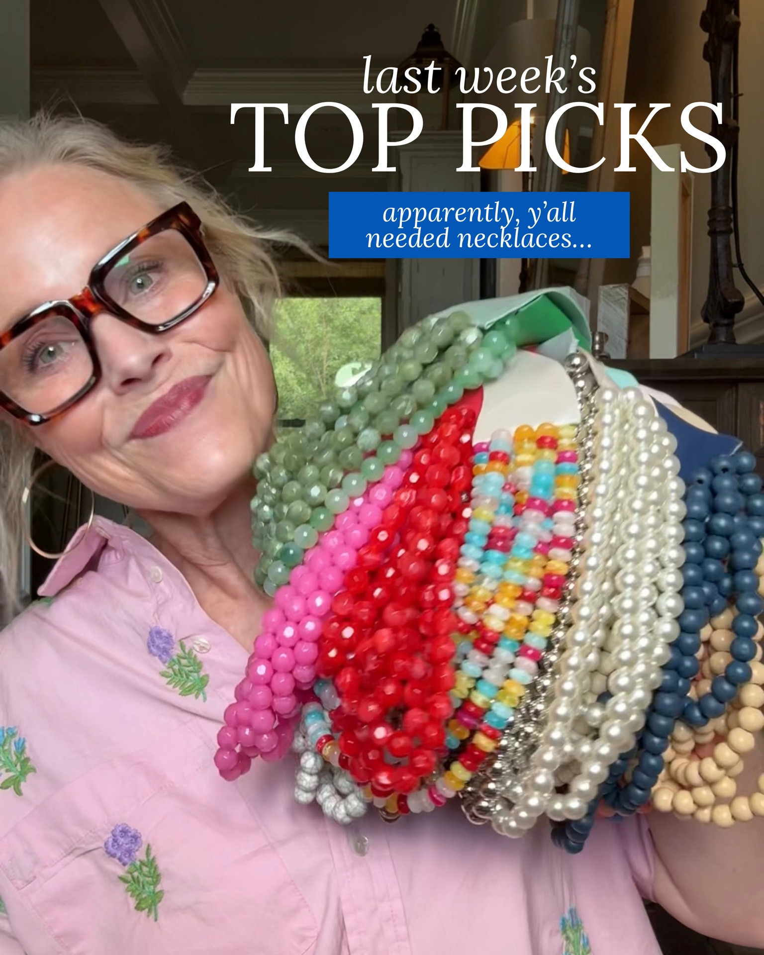 Apparently, y’all needed necklaces last week… 😂 and honestly, I get it.

These were some of the TOP PICKS y’all were shopping, and there is a little bit of everything—from colorful statement necklaces and chunky beads to pearls, gold layers and some really good look-for-less finds.

And the prices are all over the place too—which I LOVE. Some are investment pieces, some are under $40, and some just give you that expensive look for a whole lot less.



#midlifefashion #statementnecklace #jewelryfinds #Over50Style #getyourcolonoscopy

#LTKOver40 #LTKTall #LTKootd