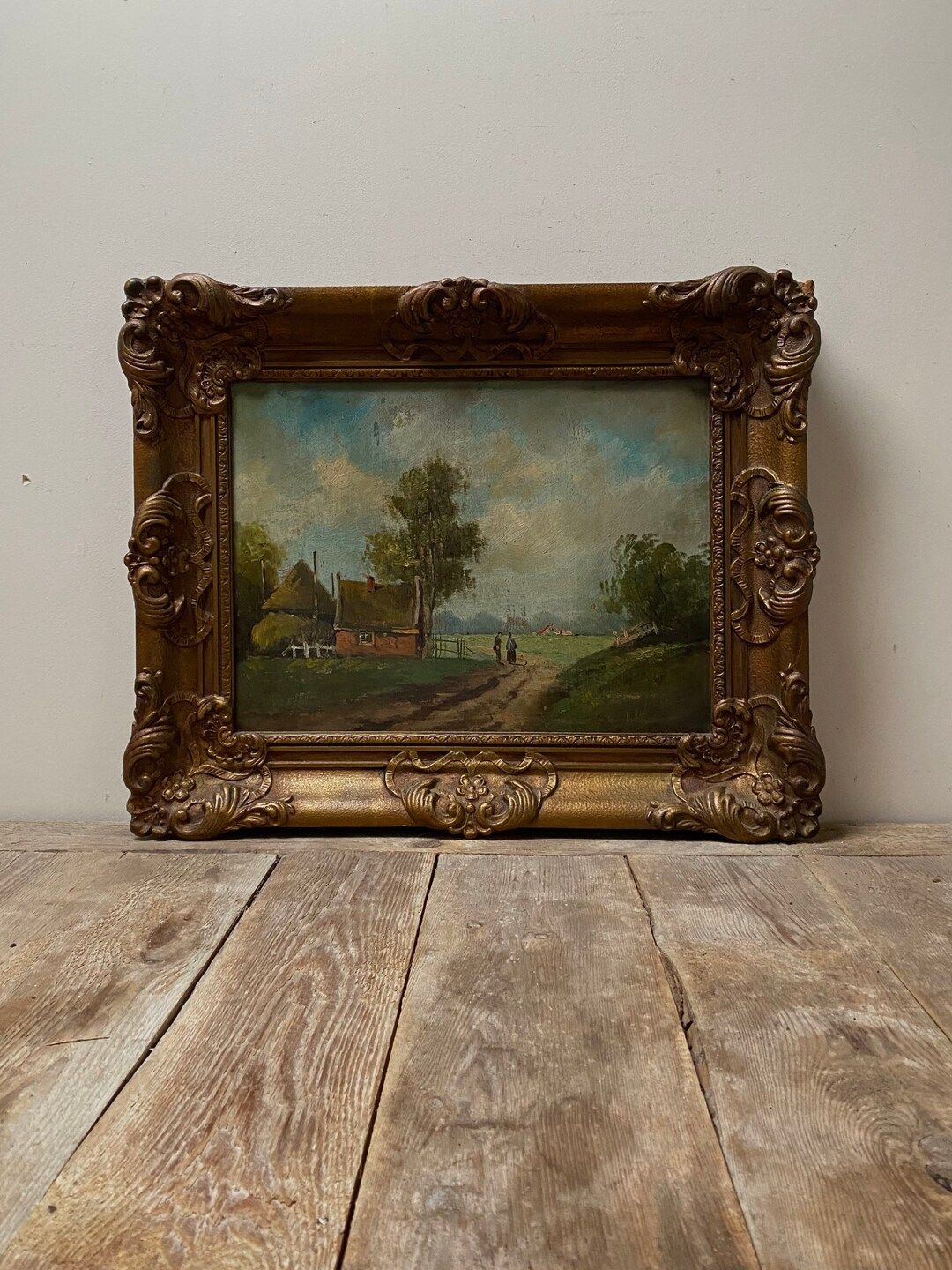 Antique Dutch Oil Painting Antique Landscape Oil Painting - Etsy | Etsy (US)