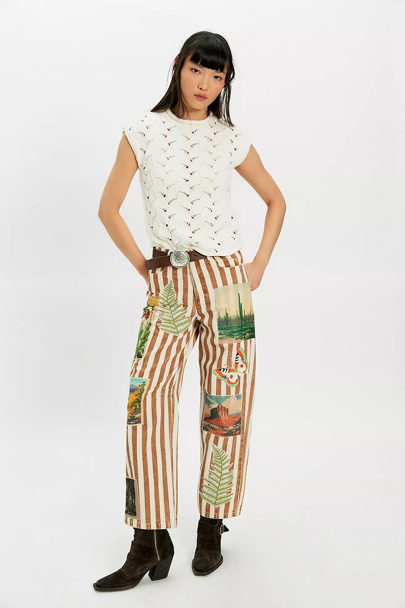 Denim And Bone Roadtrip Striped Jeans | Free People (Global - UK&FR Excluded)