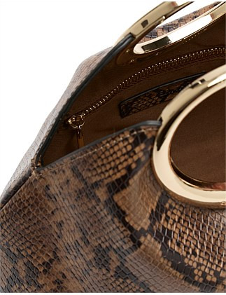 LEATHER RING DETAIL CLUTCH | David Jones (Australia & New Zealand)