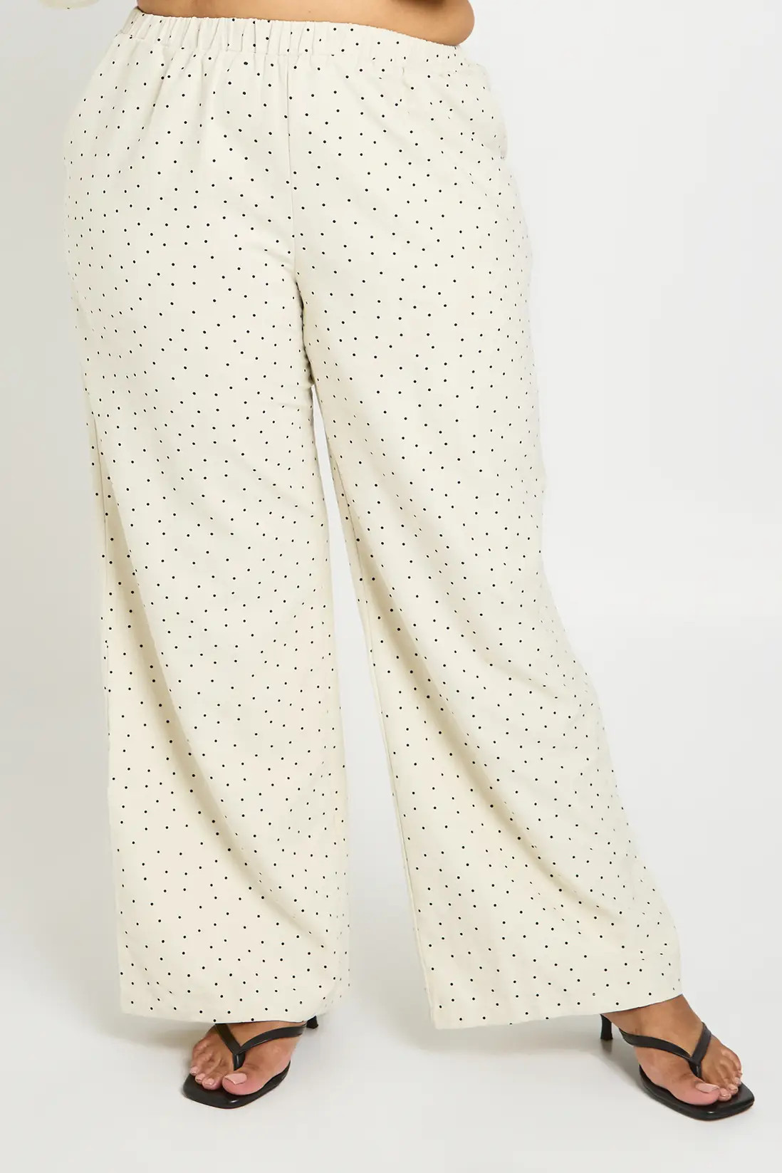 Plus Peach Elasticated Waist Wide Leg Trouser | boohoo (US & Canada)