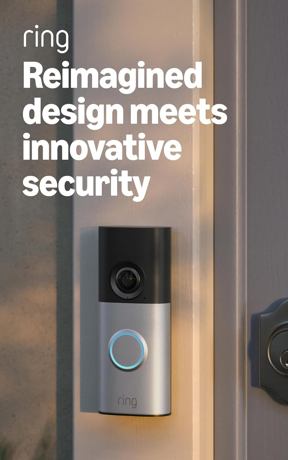 Ring Wired Doorbell 2K Plus (Newest Model) — Retinal 2K with wide-angle video, 6x Enhanced Zoom, and Night Vision, Nickel Silver | Amazon (US)