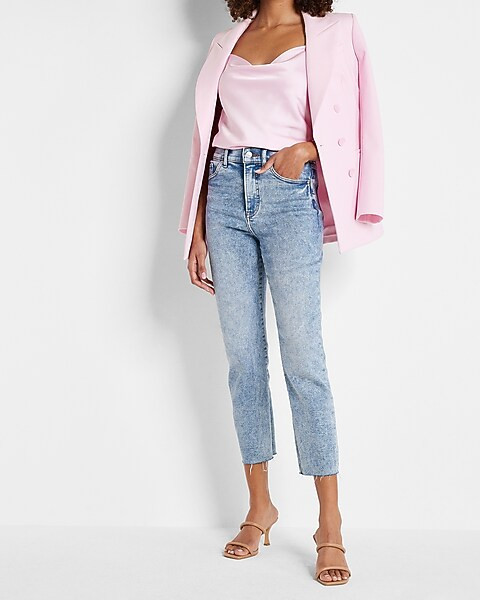 Conscious Edit Satin Racerback Cowl Neck Cami | Express