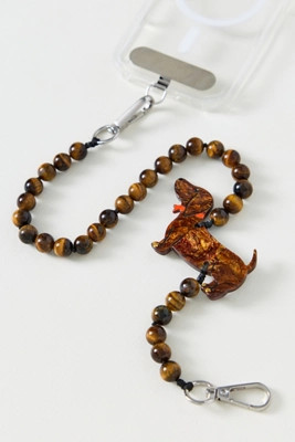 Solar Eclipse Hand-Painted Charm Beaded Phone Chain | Anthropologie (US)