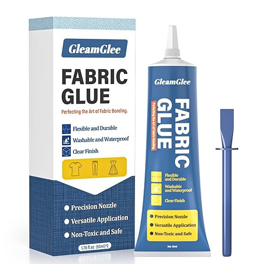 Fabric Glue, Permanent Extra Strong Clear Washable Fabric Adhesive for Clothing Repairs, Patches,... | Amazon (US)