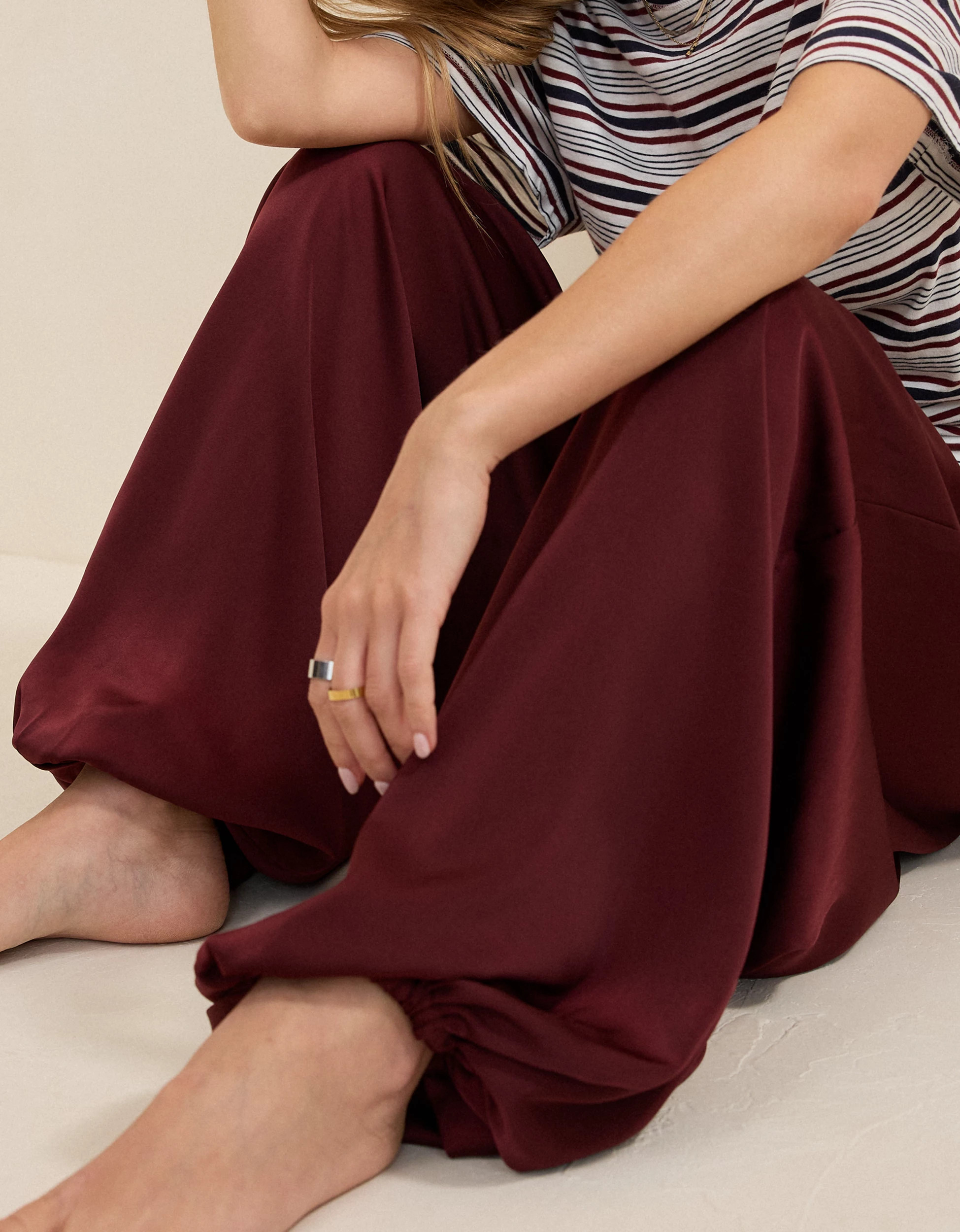 New OVERSLEPT by Aerie Liquid Satin Balloon Pant | Aerie