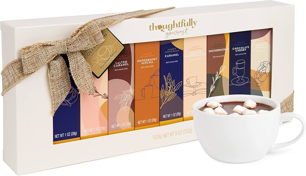 Thoughtfully Gourmet, Hot Chocolate Collection Gift Set, Flavors Include Salted Caramel, Double C... | Amazon (US)