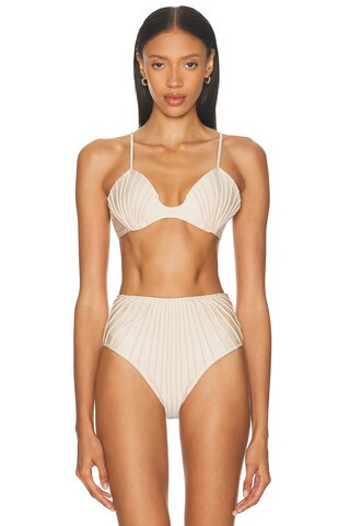 Shani Shemer Clio Bikini Top in Ivory | FWRD 