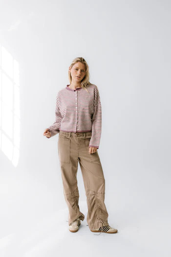 Miriam Striped Cardigan in Purple | Böhme US