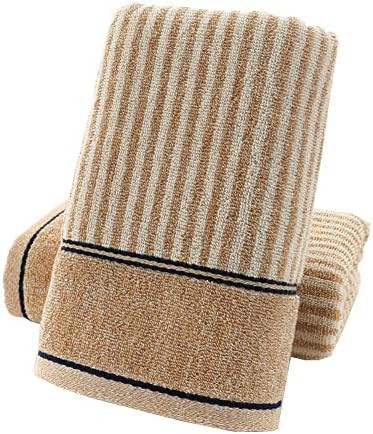 Hand Towels Set of 2 100% Cotton Striped Pattern Absorbent Soft Decorative Towel for Bathroom (Br... | Amazon (US)
