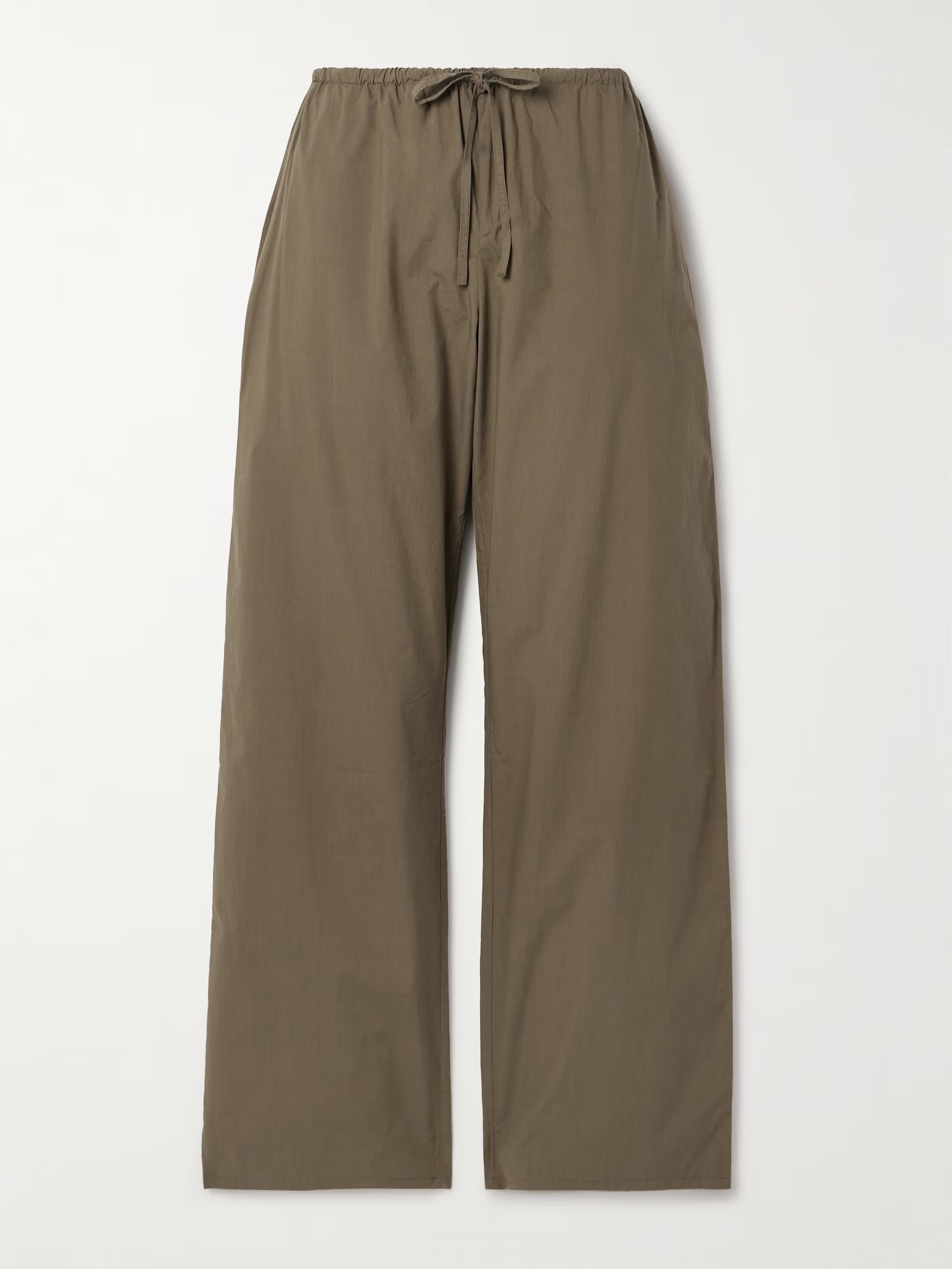 Organic cotton-poplin straight-leg pants | NET-A-PORTER (US)