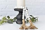 White Chippy Farmhouse Wood Bead Garland, Home Decor Beads | Amazon (US)