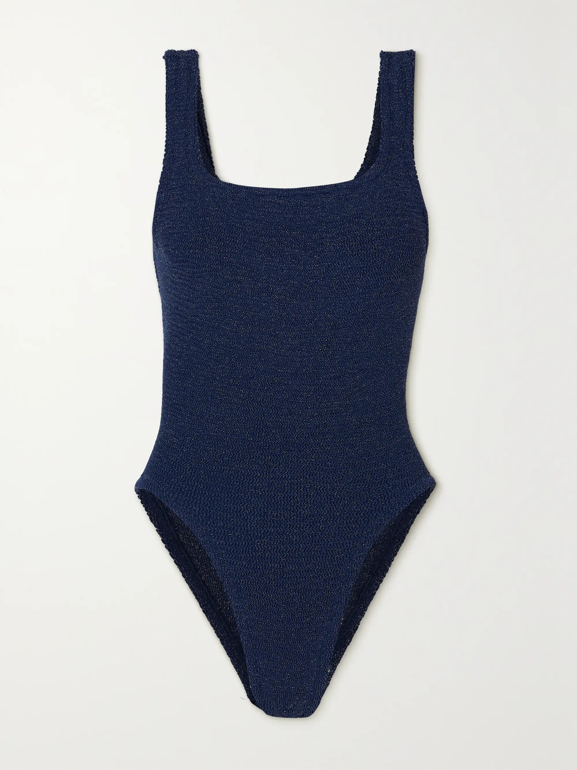 Metallic seersucker swimsuit | NET-A-PORTER (US)