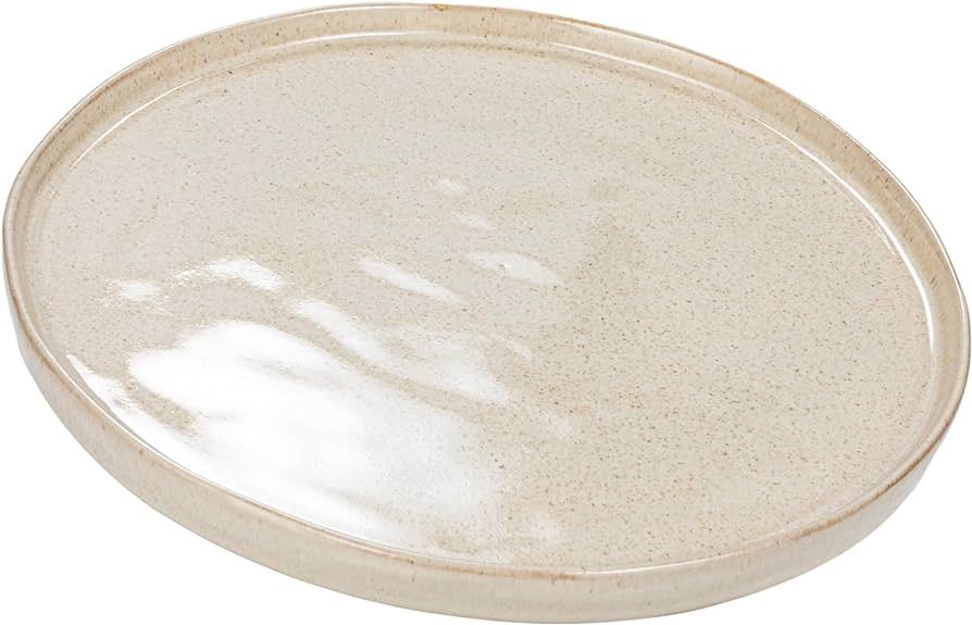 Bloomingville Stoneware Plate with Speckled Glaze, Cream | Amazon (US)