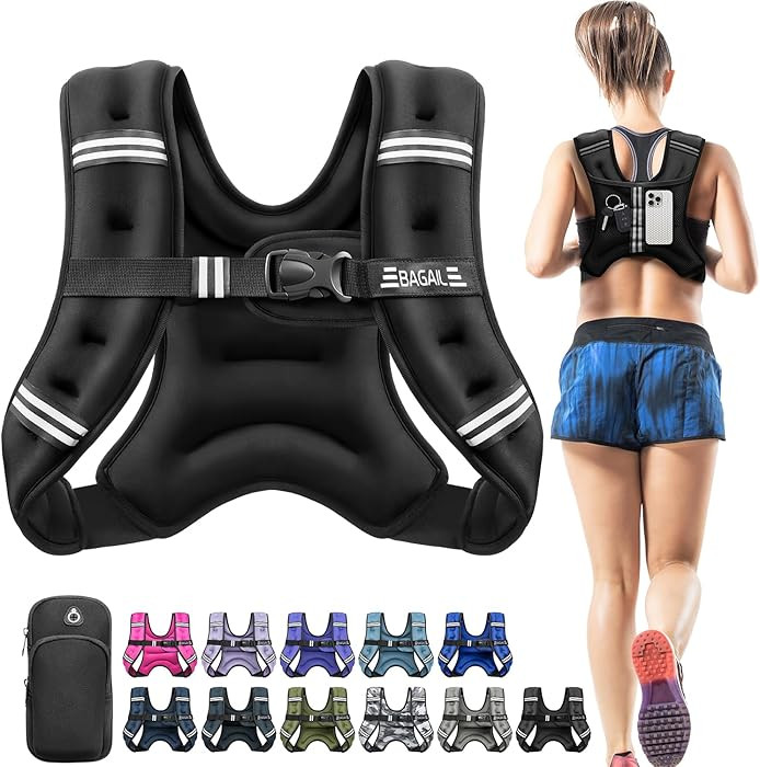 BAGAIL Comfort-Fit Weighted Vest for Woman, Even Weight Distribution, Faster Weight Loss, No-Chaf... | Amazon (US)