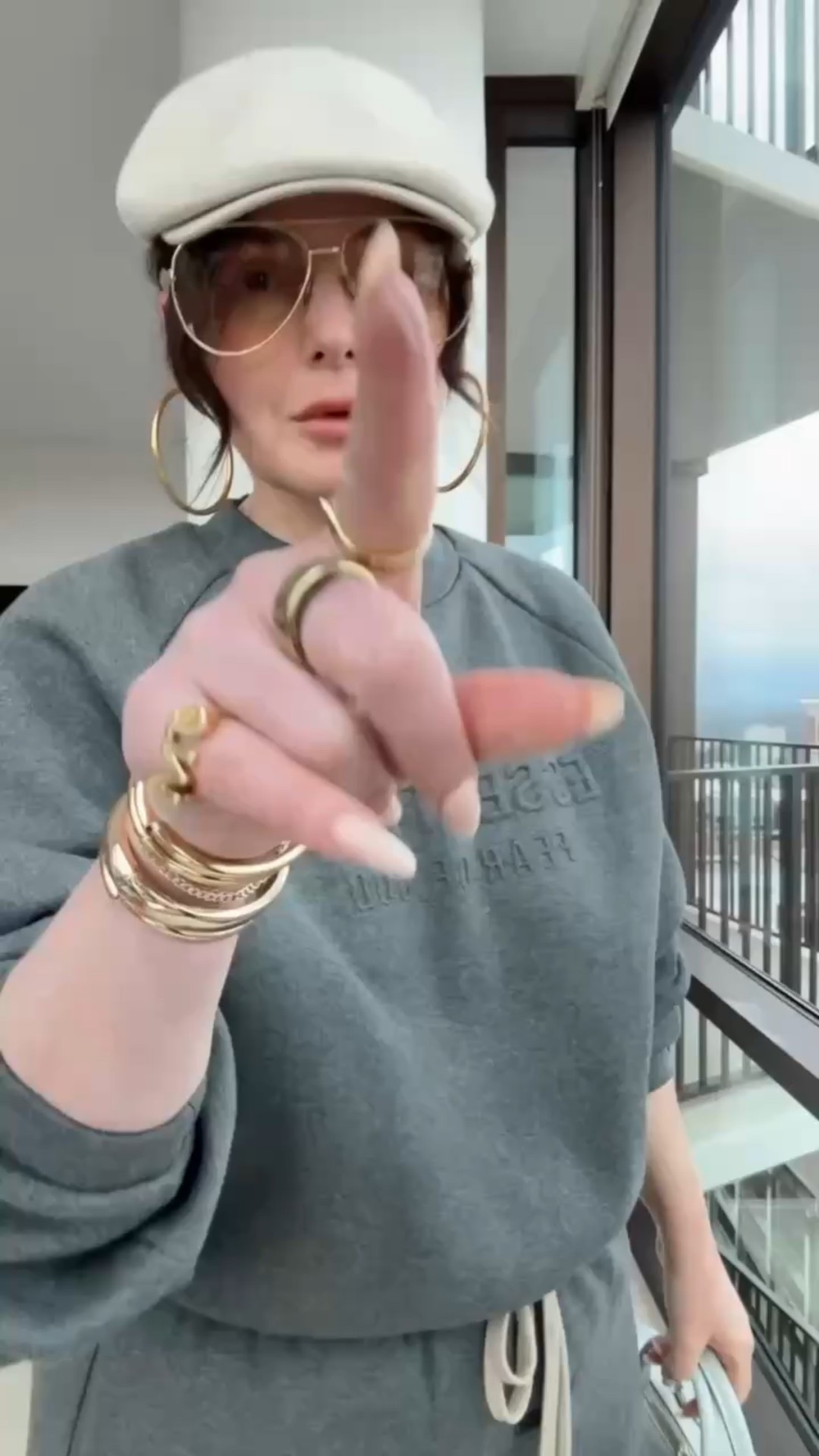 I sized down in the hoodie and sized up on the drop crotch high waist wide leg pants



#LTKSeasonal